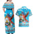 Honduras Christmas Couples Matching Off Shoulder Maxi Dress and Hawaiian Shirt Scarlet Macaw Feliz Navidad - Wonder Print Shop