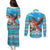 Honduras Christmas Couples Matching Puletasi and Long Sleeve Button Shirt Scarlet Macaw Feliz Navidad - Wonder Print Shop