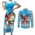 Honduras Christmas Couples Matching Short Sleeve Bodycon Dress and Long Sleeve Button Shirt Scarlet Macaw Feliz Navidad - Wonder Print Shop