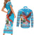 Honduras Christmas Couples Matching Short Sleeve Bodycon Dress and Long Sleeve Button Shirt Scarlet Macaw Feliz Navidad - Wonder Print Shop