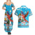 Honduras Christmas Couples Matching Summer Maxi Dress and Hawaiian Shirt Scarlet Macaw Feliz Navidad - Wonder Print Shop