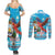 Honduras Christmas Couples Matching Summer Maxi Dress and Long Sleeve Button Shirt Scarlet Macaw Feliz Navidad - Wonder Print Shop