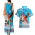 Honduras Christmas Couples Matching Tank Maxi Dress and Hawaiian Shirt Scarlet Macaw Feliz Navidad - Wonder Print Shop