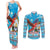 Honduras Christmas Couples Matching Tank Maxi Dress and Long Sleeve Button Shirt Scarlet Macaw Feliz Navidad - Wonder Print Shop