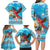 Honduras Christmas Family Matching Long Sleeve Bodycon Dress and Hawaiian Shirt Scarlet Macaw Feliz Navidad - Wonder Print Shop