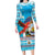 Honduras Christmas Family Matching Long Sleeve Bodycon Dress and Hawaiian Shirt Scarlet Macaw Feliz Navidad - Wonder Print Shop