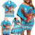 Honduras Christmas Family Matching Off Shoulder Short Dress and Hawaiian Shirt Scarlet Macaw Feliz Navidad - Wonder Print Shop