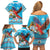 Honduras Christmas Family Matching Off Shoulder Short Dress and Hawaiian Shirt Scarlet Macaw Feliz Navidad - Wonder Print Shop