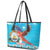 Honduras Christmas Leather Tote Bag Scarlet Macaw Feliz Navidad - Wonder Print Shop