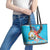 Honduras Christmas Leather Tote Bag Scarlet Macaw Feliz Navidad - Wonder Print Shop