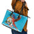 Honduras Christmas Leather Tote Bag Scarlet Macaw Feliz Navidad - Wonder Print Shop