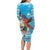 Honduras Christmas Long Sleeve Bodycon Dress Scarlet Macaw Feliz Navidad - Wonder Print Shop