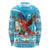 Honduras Christmas Long Sleeve Shirt Scarlet Macaw Feliz Navidad - Wonder Print Shop