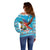 Honduras Christmas Off Shoulder Sweater Scarlet Macaw Feliz Navidad - Wonder Print Shop