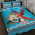 Honduras Christmas Quilt Bed Set Scarlet Macaw Feliz Navidad - Wonder Print Shop