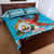 Honduras Christmas Quilt Bed Set Scarlet Macaw Feliz Navidad - Wonder Print Shop