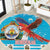 Honduras Christmas Round Carpet Scarlet Macaw Feliz Navidad