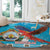 Honduras Christmas Round Carpet Scarlet Macaw Feliz Navidad