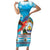 Honduras Christmas Short Sleeve Bodycon Dress Scarlet Macaw Feliz Navidad - Wonder Print Shop