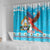 Honduras Christmas Shower Curtain Scarlet Macaw Feliz Navidad