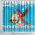 Honduras Christmas Shower Curtain Scarlet Macaw Feliz Navidad