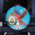 Honduras Christmas Spare Tire Cover Scarlet Macaw Feliz Navidad - Wonder Print Shop