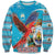 Honduras Christmas Sweatshirt Scarlet Macaw Feliz Navidad - Wonder Print Shop