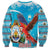 Honduras Christmas Sweatshirt Scarlet Macaw Feliz Navidad - Wonder Print Shop