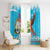 Honduras Christmas Window Curtain Scarlet Macaw Feliz Navidad - Wonder Print Shop