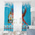 Honduras Christmas Window Curtain Scarlet Macaw Feliz Navidad - Wonder Print Shop