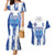 Custom Honduras Football Couples Matching Mermaid Dress and Hawaiian Shirt Los Catrachos Grunge Style - Wonder Print Shop