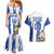 Custom Honduras Football Couples Matching Mermaid Dress and Hawaiian Shirt Los Catrachos Grunge Style - Wonder Print Shop