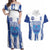 Custom Honduras Football Couples Matching Off Shoulder Maxi Dress and Hawaiian Shirt Los Catrachos Grunge Style - Wonder Print Shop