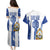 Custom Honduras Football Couples Matching Puletasi and Hawaiian Shirt Los Catrachos Grunge Style - Wonder Print Shop