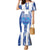 Custom Honduras Football Family Matching Mermaid Dress and Hawaiian Shirt Los Catrachos Grunge Style - Wonder Print Shop