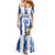 Custom Honduras Football Family Matching Mermaid Dress and Hawaiian Shirt Los Catrachos Grunge Style - Wonder Print Shop