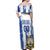 Custom Honduras Football Family Matching Off Shoulder Maxi Dress and Hawaiian Shirt Los Catrachos Grunge Style - Wonder Print Shop