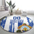 Custom Honduras Football Round Carpet Los Catrachos Grunge Style