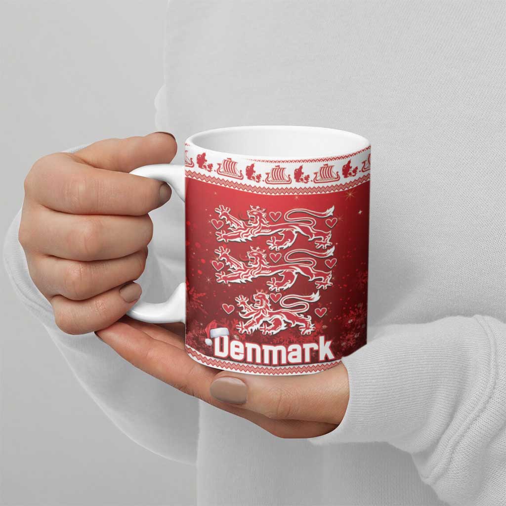 Denmark Christmas Ceramic Mug Three Danish Lions - Wonder Print Shop