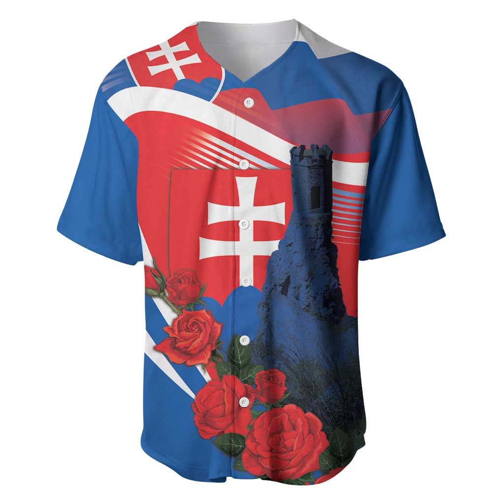 Slovakia Independence Day Baseball Jersey Devín Castle Nad Tatrou sa blyska