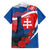 Slovakia Independence Day Family Matching Off The Shoulder Long Sleeve Dress and Hawaiian Shirt Devín Castle Nad Tatrou sa blyska