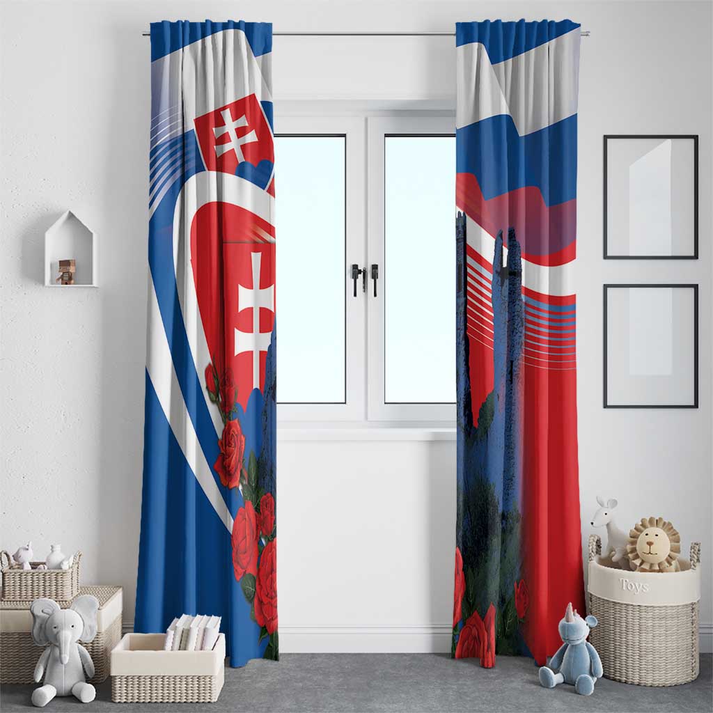 Slovakia Independence Day Window Curtain Devín Castle Nad Tatrou sa blyska