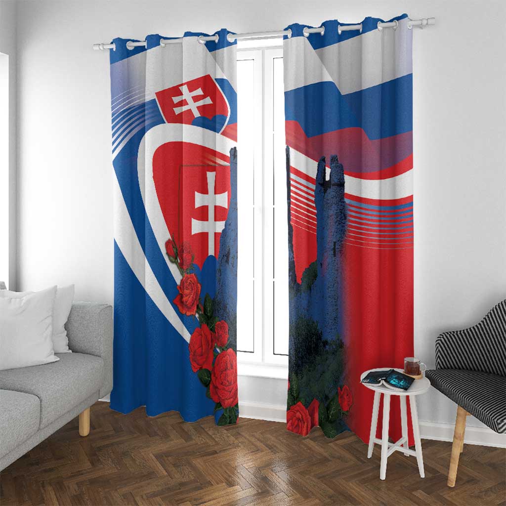 Slovakia Independence Day Window Curtain Devín Castle Nad Tatrou sa blyska