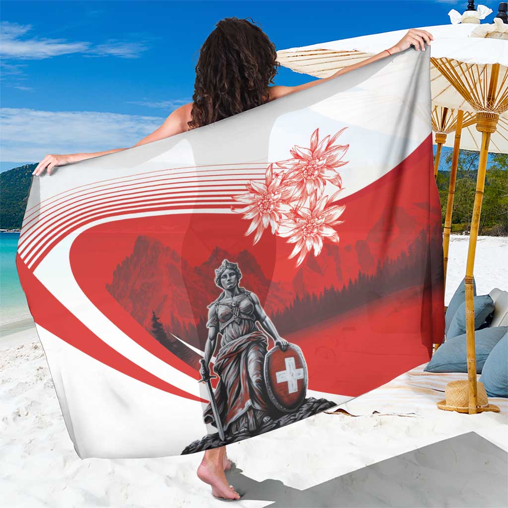 Switzerland Swiss National Day Sarong Helvetia Matterhorn