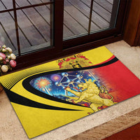 Belgium National Day Rubber Doormat Atomium Leo Belgicus