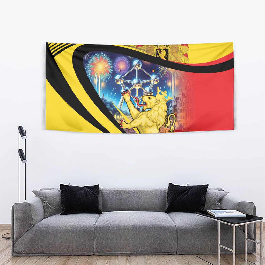 Belgium National Day Tapestry Atomium Leo Belgicus