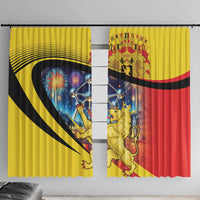 Belgium National Day Window Curtain Atomium Leo Belgicus