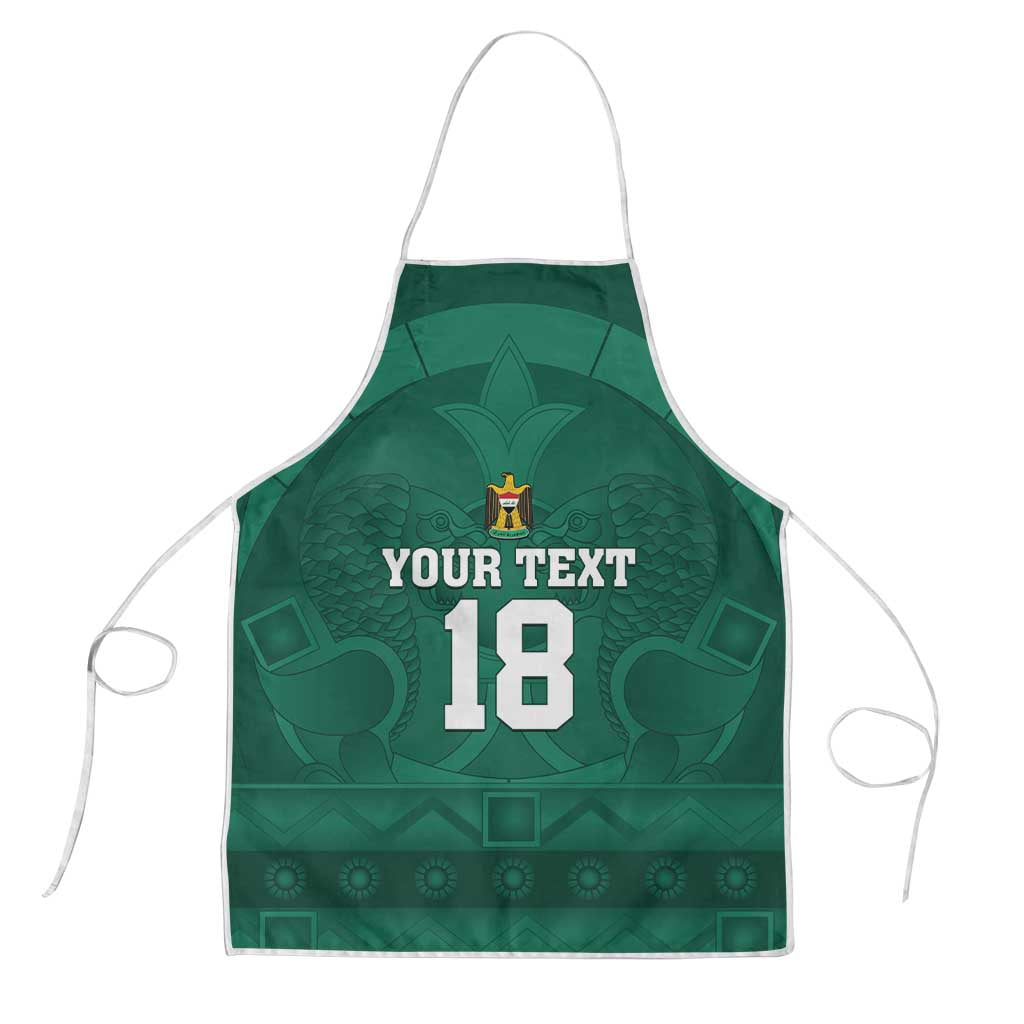Iraq Football Custom Apron Mesopotamian Lion Pattern