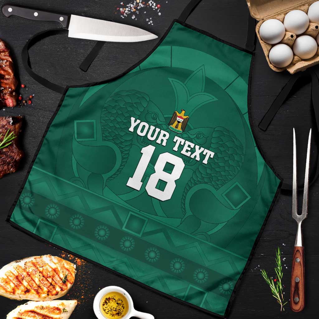 Iraq Football Custom Apron Mesopotamian Lion Pattern