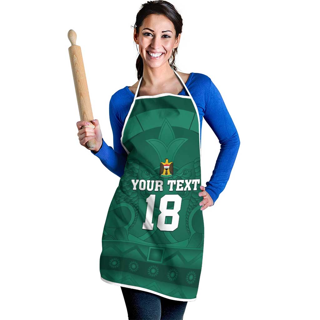 Iraq Football Custom Apron Mesopotamian Lion Pattern